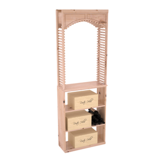 Elementcollection 26 Cellar Wood Wine Arch Case Bin Solid Top Combo Unstained
