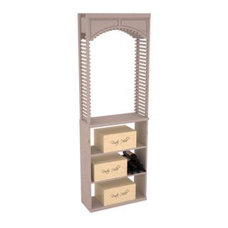 Elementcollection 26 Cellar Wood Wine Arch Case Bin Solid Top Combo Greywash Stained