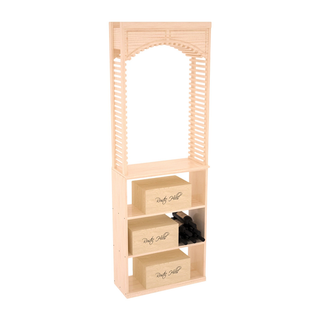 Elementcollection 26 Cellar Wood Wine Arch Case Bin Solid Top Combo Unstained