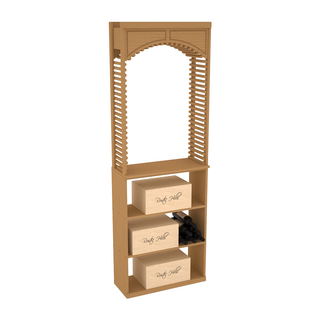 Elementcollection 26 Cellar Wood Wine Arch Case Bin Solid Top Combo Oak Stained