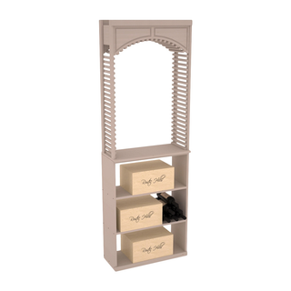Elementcollection 26 Cellar Wood Wine Arch Case Bin Solid Top Combo Greywash Stained