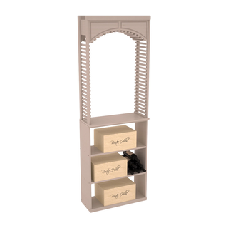 Elementcollection 26 Cellar Wood Wine Arch Case Bin Solid Top Combo Greywash Stained