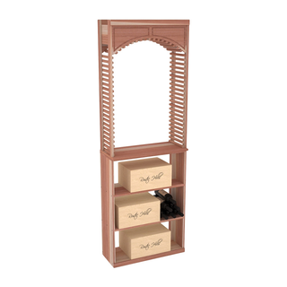 Elementcollection 26 Cellar Wood Wine Arch Case Bin Solid Top Combo Unstained