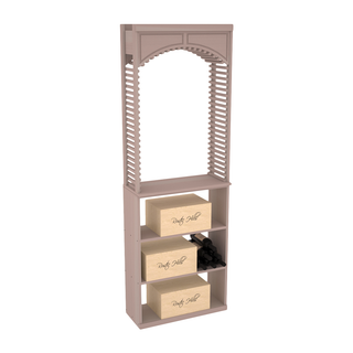 Elementcollection 26 Cellar Wood Wine Arch Case Bin Solid Top Combo Greywash Stained