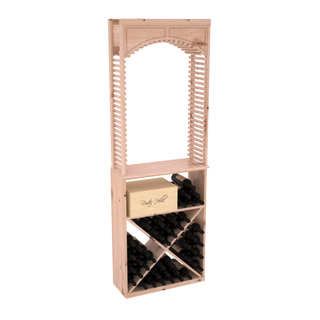 Elementcollection 26 Cellar Wood Wine Arch X Bin Solid Top Combo Unstained