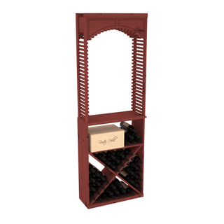 Elementcollection 26 Cellar Wood Wine Arch X Bin Solid Top Combo Cherry Stained
