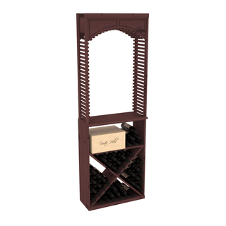 Elementcollection 26 Cellar Wood Wine Arch X Bin Solid Top Combo Walnut Stained