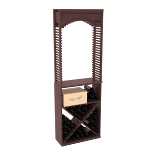 Elementcollection 26 Cellar Wood Wine Arch X Bin Solid Top Combo Walnut Stained