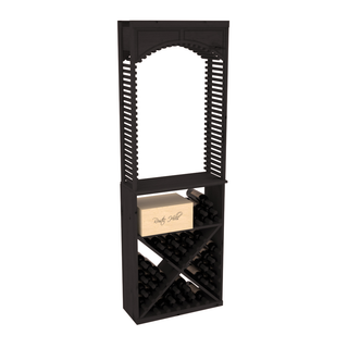 Elementcollection 26 Cellar Wood Wine Arch X Bin Solid Top Combo Black Stained