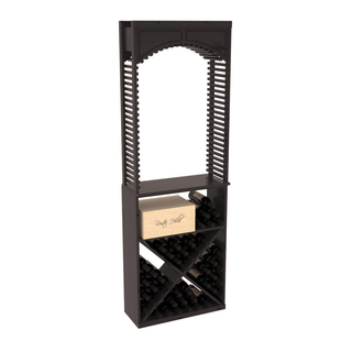Elementcollection 26 Cellar Wood Wine Arch X Bin Solid Top Combo Black Stained