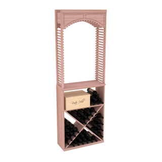Elementcollection 26 Cellar Wood Wine Arch X Bin Solid Top Combo Unstained