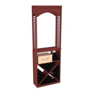 Elementcollection 26 Cellar Wood Wine Arch X Bin Solid Top Combo Cherry Stained