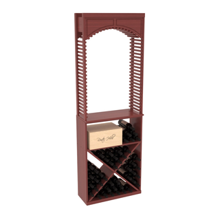 Elementcollection 26 Cellar Wood Wine Arch X Bin Solid Top Combo Cherry Stained
