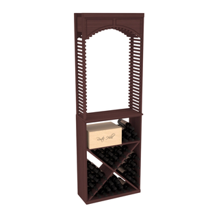 Elementcollection 26 Cellar Wood Wine Arch X Bin Solid Top Combo Walnut Stained