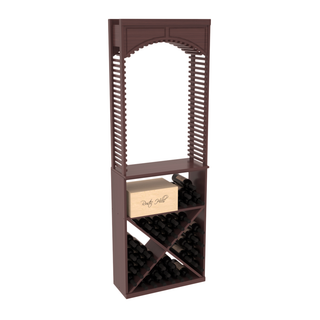 Elementcollection 26 Cellar Wood Wine Arch X Bin Solid Top Combo Walnut Stained