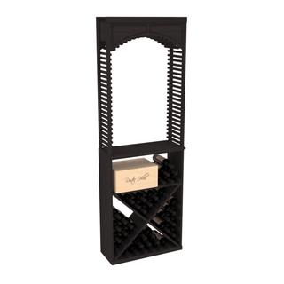 Elementcollection 26 Cellar Wood Wine Arch X Bin Solid Top Combo Black Stained