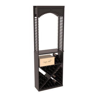 Elementcollection 26 Cellar Wood Wine Arch X Bin Solid Top Combo Black Stained