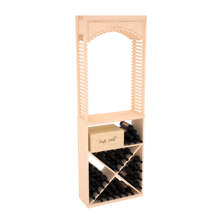 Elementcollection 26 Cellar Wood Wine Arch X Bin Solid Top Combo Unstained Element Collection
