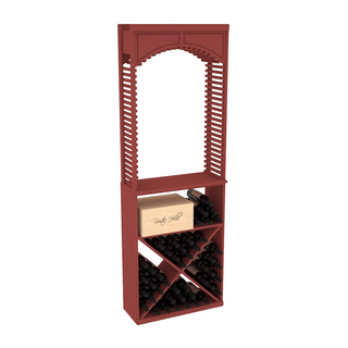 Elementcollection 26 Cellar Wood Wine Arch X Bin Solid Top Combo Cherry Stained