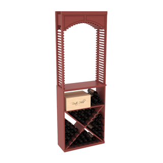 Elementcollection 26 Cellar Wood Wine Arch X Bin Solid Top Combo Cherry Stained