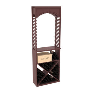 Elementcollection 26 Cellar Wood Wine Arch X Bin Solid Top Combo Walnut Stained