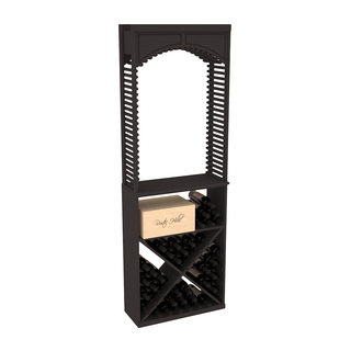 Elementcollection 26 Cellar Wood Wine Arch X Bin Solid Top Combo Black Stained