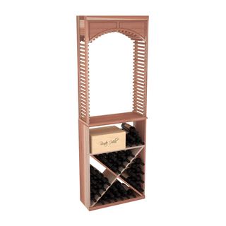 Elementcollection 26 Cellar Wood Wine Arch X Bin Solid Top Combo Unstained