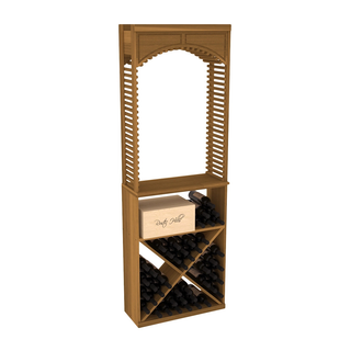 Elementcollection 26 Cellar Wood Wine Arch X Bin Solid Top Combo Oak Stained