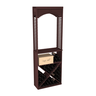 Elementcollection 26 Cellar Wood Wine Arch X Bin Solid Top Combo Walnut Stained