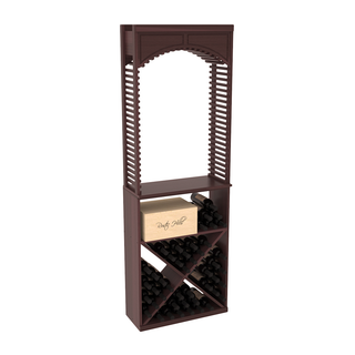 Elementcollection 26 Cellar Wood Wine Arch X Bin Solid Top Combo Walnut Stained