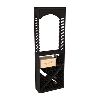 Elementcollection 26 Cellar Wood Wine Arch X Bin Solid Top Combo Black Stained