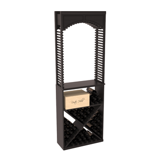 Elementcollection 26 Cellar Wood Wine Arch X Bin Solid Top Combo Black Stained