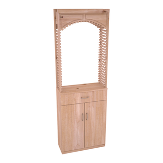 Elementcollection 26 Wood Wine Cellar Arch Base Cabinet Combo Unstained