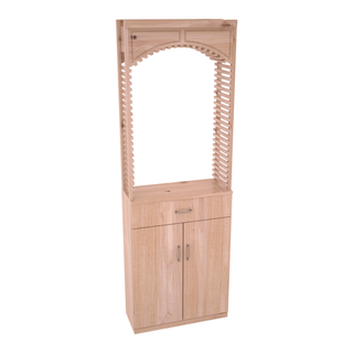 Elementcollection 26 Wood Wine Cellar Arch Base Cabinet Combo Unstained
