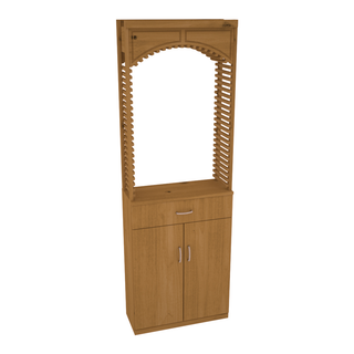 Elementcollection 26 Wood Wine Cellar Arch Base Cabinet Combo Oak Stained
