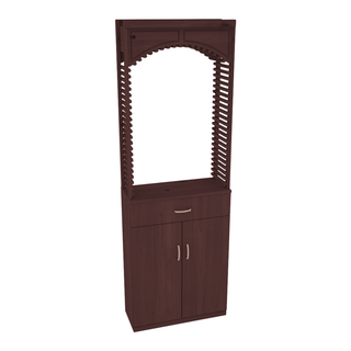 Elementcollection 26 Wood Wine Cellar Arch Base Cabinet Combo Walnut Stained