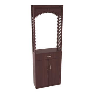 Elementcollection 26 Wood Wine Cellar Arch Base Cabinet Combo Walnut Stained