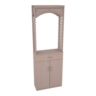 Elementcollection 26 Wood Wine Cellar Arch Base Cabinet Combo Greywash Stained