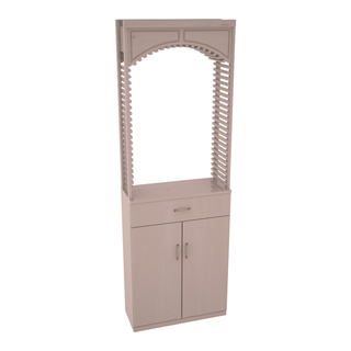 Elementcollection 26 Wood Wine Cellar Arch Base Cabinet Combo Greywash Stained
