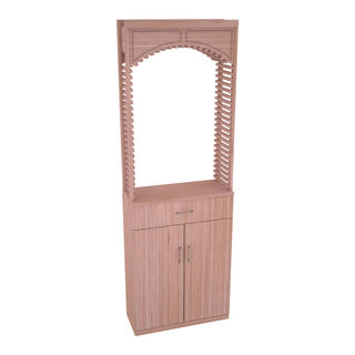 Elementcollection 26 Wood Wine Cellar Arch Base Cabinet Combo Unstained