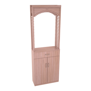 Elementcollection 26 Wood Wine Cellar Arch Base Cabinet Combo Unstained