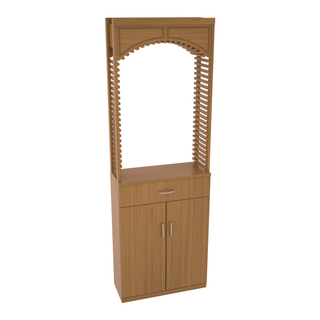 Elementcollection 26 Wood Wine Cellar Arch Base Cabinet Combo Oak Stained