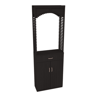 Elementcollection 26 Wood Wine Cellar Arch Base Cabinet Combo Black Stained