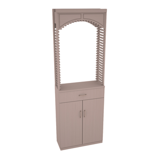 Elementcollection 26 Wood Wine Cellar Arch Base Cabinet Combo Greywash Stained