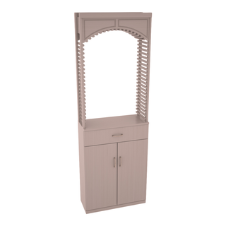 Elementcollection 26 Wood Wine Cellar Arch Base Cabinet Combo Greywash Stained