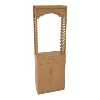 Elementcollection 26 Wood Wine Cellar Arch Base Cabinet Combo Oak Stained