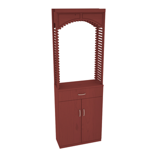 Elementcollection 26 Wood Wine Cellar Arch Base Cabinet Combo Cherry Stained