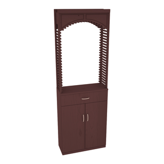 Elementcollection 26 Wood Wine Cellar Arch Base Cabinet Combo Walnut Stained