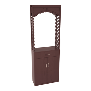 Elementcollection 26 Wood Wine Cellar Arch Base Cabinet Combo Walnut Stained