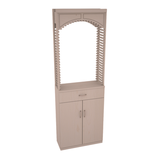 Elementcollection 26 Wood Wine Cellar Arch Base Cabinet Combo Greywash Stained
